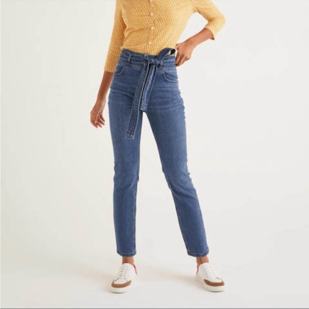 ✨2xHP✨Boden tie waist slim straight jeans ✨ - Picture 2 of 8